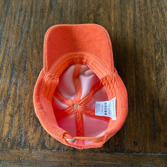 Anthropologie NWOT Orange Terry Icon Baseball Cap - Picture 8 of 9